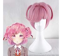 Gioco Doki Doki Literature Club Parrucca Cosplay Denki Natsuki Coplay Parrucca Parrucca sintetica resistente al calore Capelli Halloween Festa Parrucca anime