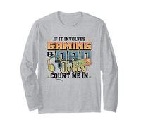 Gioco E papà Scherzi Divertente Retro Gamer Padre Giochi di Parole Maglia a Manica