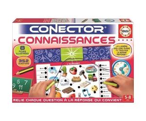 Gioco Educa Connector Connaissances 352 Domande 8 Schede Illustrate Indicatori Luminosi per Bambini 4+