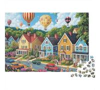 Gioco educativo "Beautiful Houses" molto divertente, estremamente difficile da completare, adatto per l'intrattenimento in famiglia, 300 pezzi (40x28 cm)