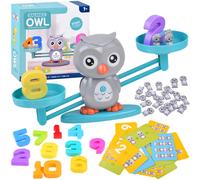 Gioco educativo con gufo - bilancia per imparare a contare