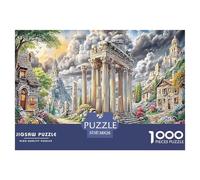Gioco educativo con scena di rovine antiche, puzzle da 1000 pezzi per adulti - Decompressione del tempio greco, regalo divertente per la casa, 38x26 cm/1000 pezzi