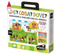 HEADU - Chi Cosa Dove - Giochiamo a Parlare Con Gli Animali! | Giochi Educativi 2 3 4 5 Anni, Sviluppo Linguaggio Bambini, Gioco Didattico, Giochi da Tavolo Bambini, Regalo Bambina, Regalo Bambino