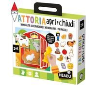 HEADU - Fattoria Apri e Chiudi Montessori - Manualità, Osservazione e Memoria | Giochi Educativi Bambini 2 3 4 Anni, Giochi Montessori, Regalo Bambina 2 anni, Regalo Bambino Natale, Made in Italy