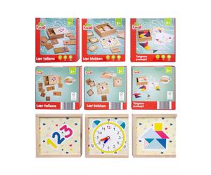 gioco educativo in legno gioca con le forme impara orologio e numeri bambini