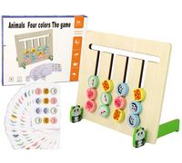 Gioco educativo in legno quattro colori animali