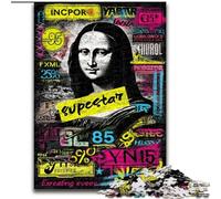 Gioco educativo per adolescenti con 1000 pezzi di "Monna Lisa Is Funny Jigsaw", gioco stimolante e divertente per famiglie, ideale per compleanni e Natale (50x75cm)