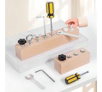 Gioco educativo per bambini con dadi e bulloni, adatto per ragazzi/ragazze, per allenare la manualità fine e l'attenzione, set giocattolo Abbinamento del dado a otto fori,Abbinamento di dadi a quattro