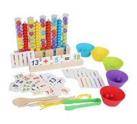 Gioco educativo per conteggiare, gioco educativo con perline a clip, giocattoli per l'apprendimento matematico e le abilità motorie in età prescolare