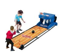 Gioco elettronico da bowling con tabellone segnapunti a LED e effetti sonori di simulazione, set di intrattenimento per interni pieghevole per famiglie