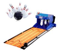 Gioco elettronico da bowling per la casa, macchina da bowling elettrica con reset automatico, tabellone segnapunti LED, effetti sonori, 3,5 m, interattivo per bambini e adulti