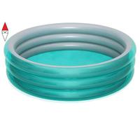 GIOCO ESTIVO BEST WAY (GONFIABILE) PISCINA GRANDE METALLICA A 3 ANELLI