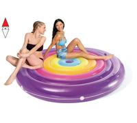 Intex 57285EU Isola Galleggiante Rainbow Fiesta Island 201x24cm Bagno Materasso