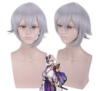 Gioco Fate/Grand Order FGO Kadoc Zemlupus Parrucca cosplay Corta capelli sintetici argento Gioco Una squadra cosplay Parrucche + Parrucca Cap Taglia unica PARIGIA PL-486