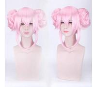 Gioco Fate Grand Order Tamamo No Mae Parrucca Cosplay Parrucca sintetica Festa di Halloween FATE FGO Parrucca rosa Tamamo con doppia coda di cavallo Taglia unica Tamamo PARIGI PL-336