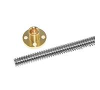 gioco filettato TR8x1 TR8x2 TR8x4 TR8x8 Asta filettata trapezoidale Asta filettata in acciaio inossidabile diametro 8 mm Vite di comando T8 con dado in ottone vite trapezoidale (Color : Pitch 2mm Lea