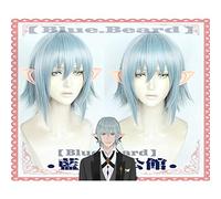 Gioco Final Fantasy FF14 Haurchefant Greystone Parrucca Cosplay Parrucche di capelli sintetici corti azzurri per la festa di Halloween Giochi di ruolo