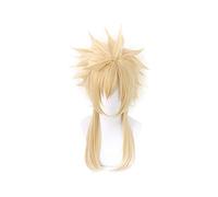 Gioco Final Fantasy Vii 7 Cloud Strife Lino Biondo Fibra Ad Alta Temperatura Capelli Costume Parrucca Cosplay + Protezione Parrucca Gratuito C 396B