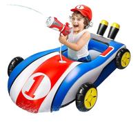 Gioco galleggiante piscina bambini | Gonfiabile a Forma di Cartone Animato | Auto galleggiante bambini con giochi d'acqua - per Cortile, Mare, Acquatico, Regali per Bambini, Bambine,