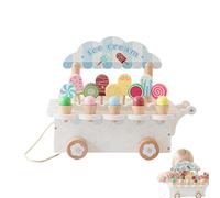 Gioco Gelateria - Legno Gioco Immaginativo | Gelateria Giocattoli per Bambini | per Compleanno, Bambini, Ragazze Da 3 A 6 Anni, Cucina, Negozio Di Alimentari, Picnic, Ristorante,
