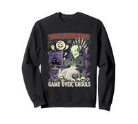 Gioco Ghost Level up or Treat Divertente Ghoul Halloween Gamer Felpa