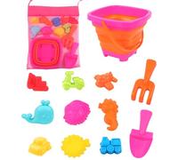 Gioco Giocattolo Da Spiaggia | Cubi E Pale Di Sabbia Per Bambini - Gioco Di 13 Unità Pieghevoli Castelli Costruiti, Attività Familiari All'aperto Per Ragazze E Bambini | Gioco Jugu