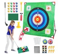 Gioco Golf Esterno | Gioco Per Esercitarsi Al Colpo Di Golf - Giocattolo Educativo Esterno con Accessori per Bambini Ragazzi Adulti Famiglie