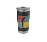 Gioco golf Giocatore di golf Palla golf Vintage Golf Bicchiere termico in acciaio inox doppia parete