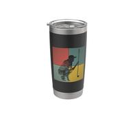 Gioco golf Giocatore di golf Palla golf Vintage Golf Bicchiere termico in acciaio inox doppia parete