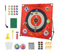 Gioco Golf Tiro Corto,Gioco Per Esercitarsi Al Colpo Di Golf | Accessorio Allenamento Sportivo 4 in 1 per Giardino Famiglie Adulti Bambini Ragazzi