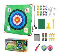 Gioco Golf Tiro Corto - Set Allenamento Golf con Tappetino - Giocattoli Sportivi Interattivi Per Calcio All'aperto Accessorio Per Allenamento Per Pratica Familiare In Giardino Festa Bambini