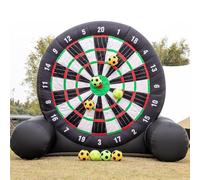 Gioco Gonfiabile Bersaglio Calcio da esterno, freccette, gonfiabile, alto 10 piedi, 8 palloni da calcio e ventilatore da 370 W, per tutte le età.