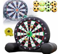 Gioco Gonfiabile Bersaglio Calcio per esterni, freccette, giochi sul retro, giochi sul campo, grande soffiatore, 8 palline, calcio, freccette