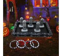 Gioco gonfiabile di lancio dell'anello con lapide gigante, decorazione