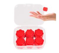 Gioco Gongi Coreano - 6 Pezzi Tradizionale Gioco Di Calcolo In Pietra | Coperini Di Pietra Di Gioco Gongi Divertenti Con La Scatola Di Archiviazione | Portone Di Gioco In Pietra Portatile (Rosso)