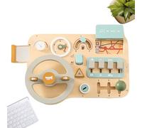 Gioco Guida Simulata - Giocattoli Educativi di Guida in Legno,Giochi di Ruolo con Volante | per Bambine e Bambini Giochi Regalo Viaggio Compleanno Scuola Asilo