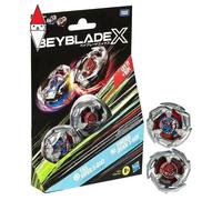 Hasbro beyblade x, dual pack, assortimento di 2 trottole beyblade
