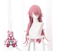 Gioco Honkai Impact 3 Cosplay Liliya Olenyeva Rosa Capelli ricci lunghi Resistenti al calore Capelli sintetici Halloween Anime Parrucche KU397