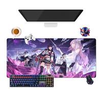 Gioco Honkai Impact - Tappetino per mouse per gamer XL, uso ufficio, studio e casa, base antiscivolo + superficie morbida (8, 35,4" × 15,7" × 0,12")