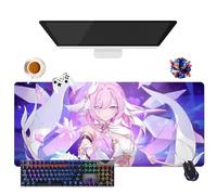 Gioco Honkai Impact - Tappetino per mouse per gamer XL, uso ufficio, studio e casa, base antiscivolo + superficie morbida (9, 35,4" × 15,7" × 0,12")