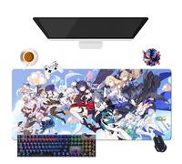 Gioco Honkai Impact - Tappetino per mouse per gamer XL, uso ufficio, studio e casa, base antiscivolo + superficie morbida (7, 35,4" × 15,7" × 0,12")