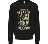 Gioco i Don'T Bisogno To Get Un Vita Gamer Bambini Felpa Maglione