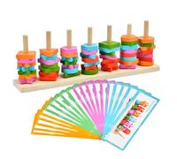 Gioco Impilabile | Attività Sensoriali per lo Sviluppo Motorio Fine e Colori - Gioco di Impilamento e Ordinamento per Bambini in Età Prescolare,per Bambini e Bambine Aula Scuola 'Infanzia Cameretta Ca