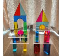 Gioco impilabile Regalo ideale Cubi GEM arcobaleno Giocattolo impilabile per