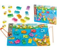 Gioco in legno Montessori Pesci e Api su magneti