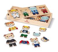 Gioco In Legno Orsetti a lavoro da vestire mestieri puzzle Educativo Bambini 3+