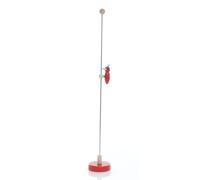 Gioco IN Legno Picchio Rosso Con Blu Primavera Altezza = 41cm Nuovo