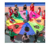 Gioco interattivo multigiocatore Rainbow Parachute Whack-A-Mole, adatto per giochi da giardino, tiro con i sacchetti di fagioli, attività di team building e parchi giochi all'aperto, migliora l'agilit