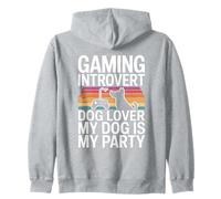 Gioco introverso Amante dei Cani Il Mio Cane è Il Mio Partito Felpa con Cappuccio