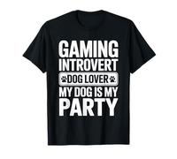 Gioco introverso Amante dei Cani Il Mio Cane è Il Mio Partito Maglietta